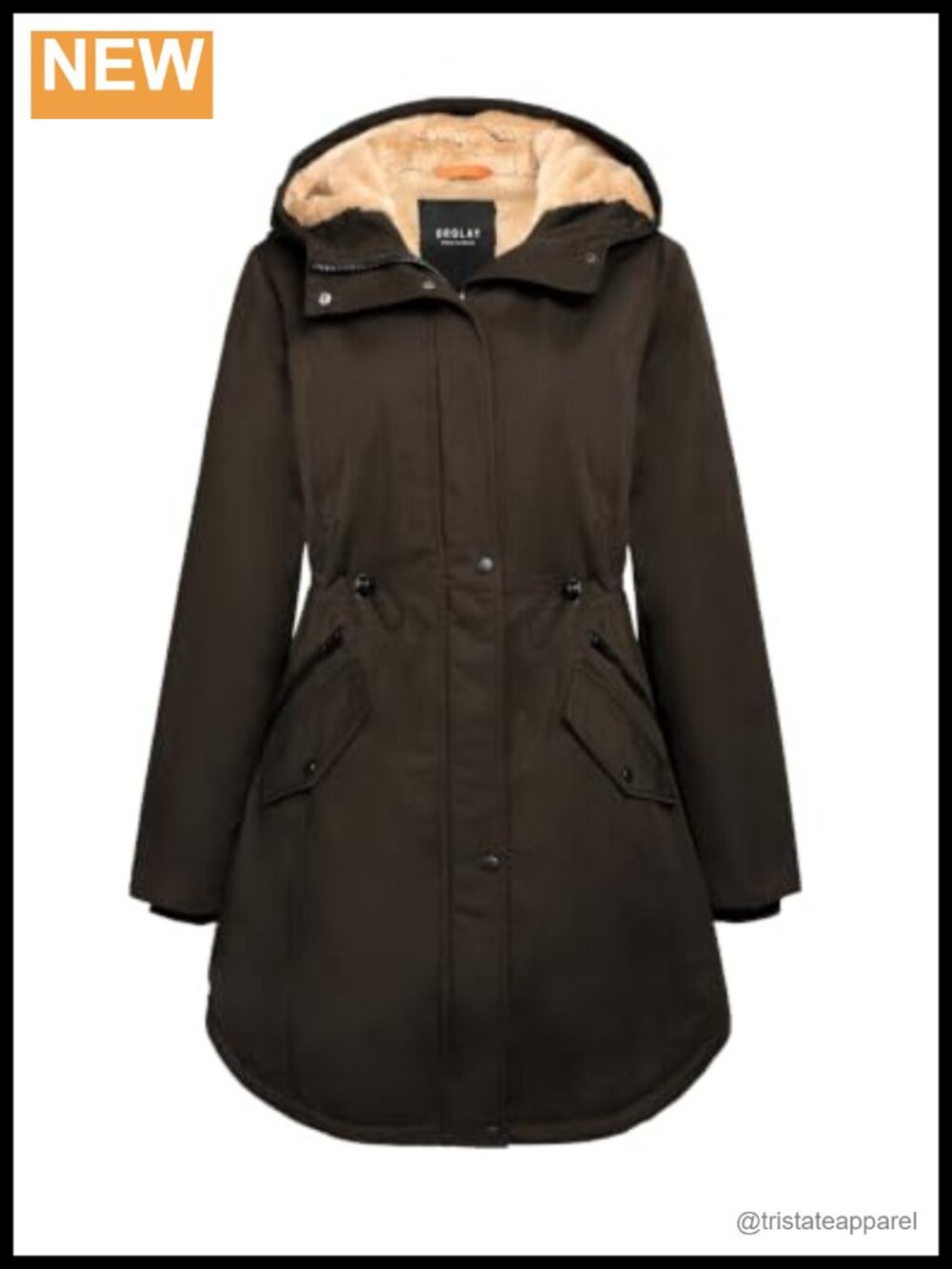 Women's Fleece Lined Parka Winter Coat Hooded Jacket with Pockets